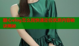 糖心vlog怎么找快速定位优质内容秘诀揭秘