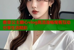 香菜公主糖心vlog高清流畅观看互动分享生活精彩