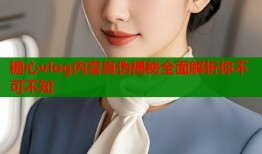糖心vlog内容真伪揭秘全面解析你不可不知