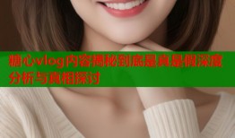 糖心vlog内容揭秘到底是真是假深度分析与真相探讨