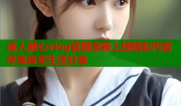 成人糖心vlog官网全新上线精彩内容尽享真实生活分享