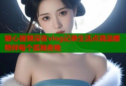 糖心视频深夜vlog记录生活点滴温暖陪伴每个孤独夜晚