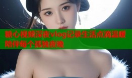 糖心视频深夜vlog记录生活点滴温暖陪伴每个孤独夜晚
