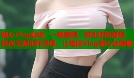 糖心Vlog贴纸：一键美颜，甜化你的视频，释放无限创作灵感，让每段Vlog都心动爆棚