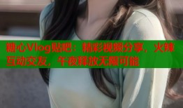 糖心Vlog贴吧：精彩视频分享，火辣互动交友，午夜释放无限可能